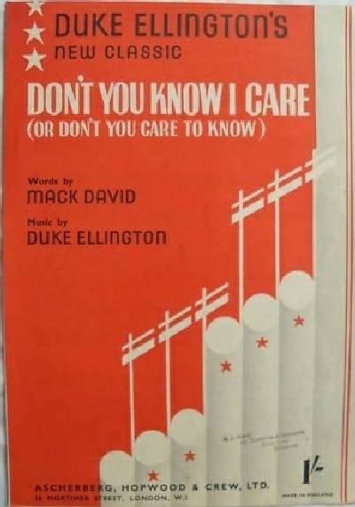 sheet music cover Don't You Know I Care